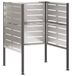 Syfax Afvalcontainer scherm 85 x 85 x 113 cm Roestvrij staal zilver