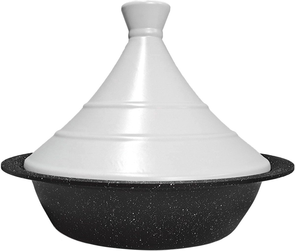 Volkskuchen Tajine - Ø28 cm - Licht Grijs/Zwart