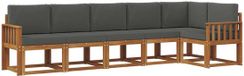 vidaXL Hoek loungeset 6-delig Acaciahout Naturel et Anthracite