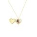 Lucardi Dames Ketting met hanger hart medaillon - Echt Zilver - Ketting - Cadeau - 5 cm - Goudkleurig