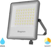 Braytron LED Buitenlamp - Schijnwerper Breedstraler Floodlight - Grijs - Waterdicht IP65 - 50W - 5500 lm - 3IN1 CCT