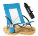 Merkloos Relaxdays Strandstoel - blauw - opvouwbaar - met draagriem