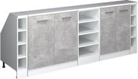 Vicco R-Line Keukenkast voor schuine wand – 210 cm Set van 5 kastrompen 60 cm diepte Beton