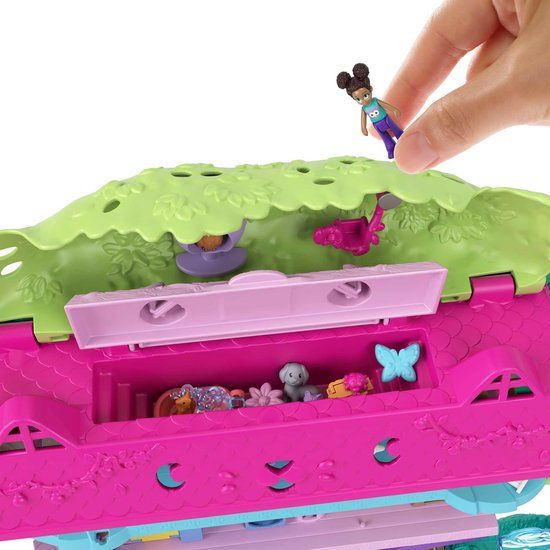 Polly Pocket POLLYVILLE PET ADVENTURE TREEHOUSE Playset - 4+ Years - HJJ98