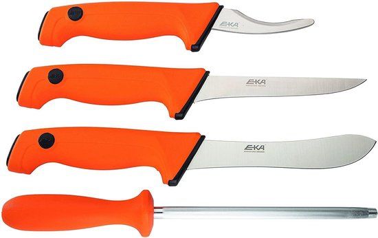 Eka Messenset Butcher Rvs Oranje/zilver 5-delig