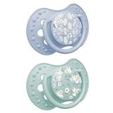 Difrax LOVI Fopspeen Dynamisch - Classy - 6 tot 18 Maanden - Blossom - Groen & Blauw - 2 Stuks