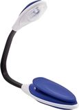 Merkloos LED leeslamp met klem blauw