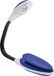 Merkloos LED leeslamp met klem blauw