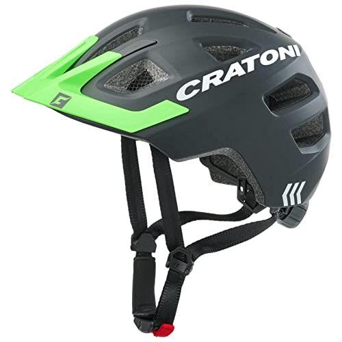 Cratoni Baby Maxster Pro Helm - Zwart/Neon Groen Mat - Maat M - 2023 Model