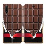 Beschermhoes Wiko Beschermhoes voor Wiko View 4 / View 4 Lite, leer, motief: trompe oog, chocoladebruin