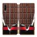 Beschermhoes Wiko Beschermhoes voor Wiko View 4 / View 4 Lite, leer, motief: trompe oog, chocoladebruin
