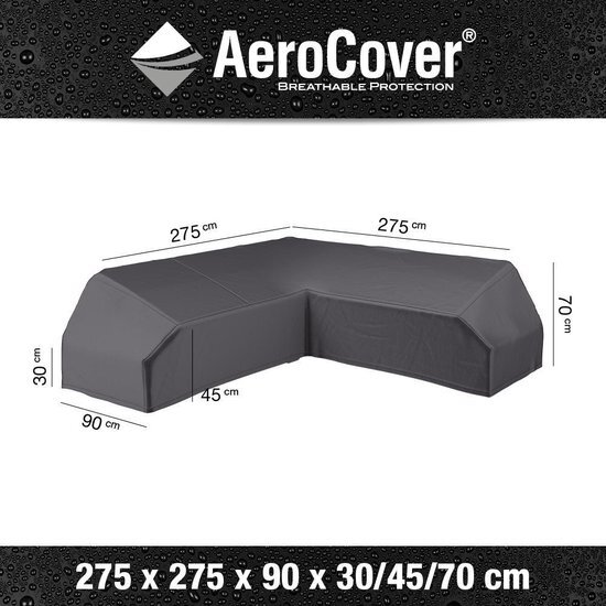 AeroCover platform loungesethoes 275x275x90xH30/45/70 cm - antraciet