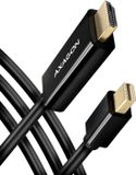 Axagon RVDM-HI14C2 Mini DP > HDMI 1.4 cable 1.8m 4K/30Hz