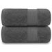 GC GAVENO CAVAILIA Extra grote badhanddoek, 700 g/m², hotelkwaliteit, Egyptisch katoen, extra grote handdoeken, 100 x 180 cm, extra zachte badhanddoek, antraciet, 2-delig