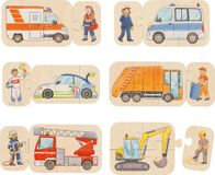 GOKI Puzzel - Voertuigen - 24 Stukjes - Hout - 2 Jaar