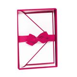 Doos 10/10 Kaarten en enveloppen 85x128 wit met lila rand