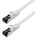 Maxtrack TI55-1,5L RJ45 Câble réseau, câble de raccordement CAT 8.1 U/FTP 1,5 m Plat Blanc