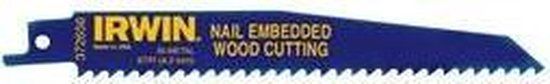 IRWIN Reciprozaagblad - 300mm - 6 TPI - Hout met spijkers - 5 stuks