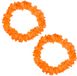 Merkloos Verkleed Hawaii bloemen slingers - 2x - neon oranje - Koningsdag/oranjefeest thema