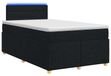vidaXL Boxspringbed met matras, zwart, 120 x 190 cm, gestoffeerd