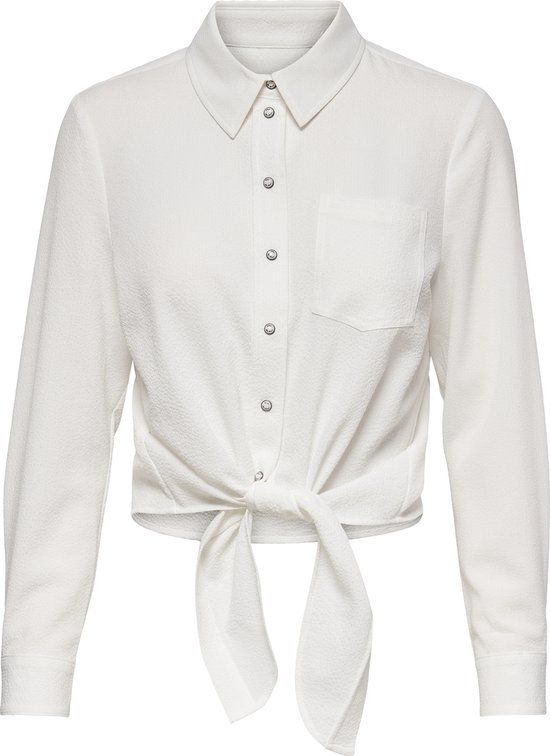 ONLY - ONLLECEY LS KNOT SHIRT NOOS WVN Dames Blouse
