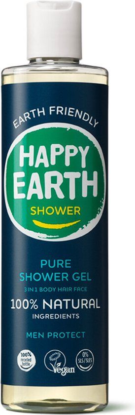 Happy Earth Men Protect Shower Gel - 300ml - Natural Ingredients