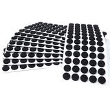 Adsamm® 600 x Zelfklevende Viltglijders Zwart Ø 14 mm Rond 3,5 mm Dikte