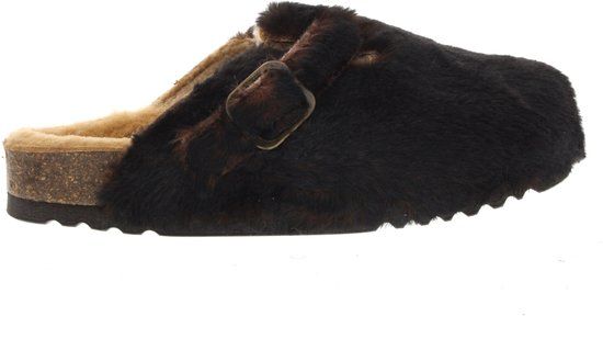 Scholl Dames Slippers Fae New F Chocolate Donkerbruin - Maat 38