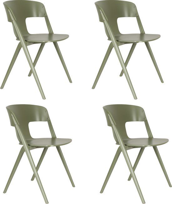 Zuiver Horizon Tuinstoel Forest Green - Set van 4