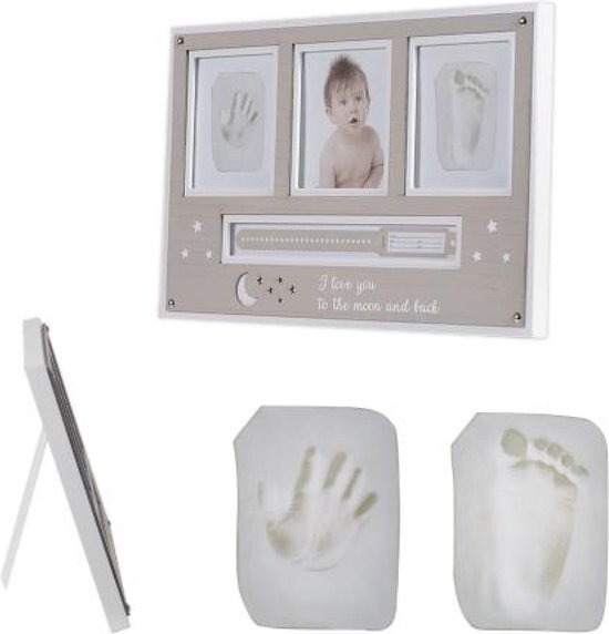 Moni Trade Cangaroo Set voor Hand en Voetprint voor Baby`s Met Fotolijst 6172