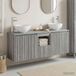 Maison Exclusive - Ensemble de 3 meubles de salle de bain suspendus, design exclusif, couleur gris Sonoma