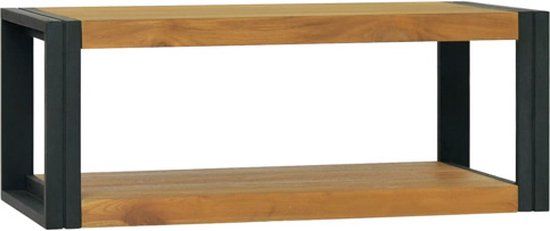 vidaXL Badkamerwandkast 90x45x35 cm massief teakhout