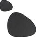 Zeller Placemats en onderzetters lederlook - set 6x - zwart - 34 x 42 cm