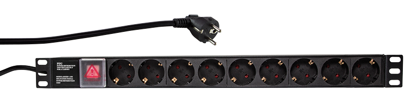 LogiLink PDU9C02 - Energiedistributie-eenheid (PDU) - Zwart