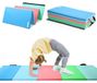 Tapis de gymnastique - Pliable - 195 x 75 cm - 2,8 cm d'épaisseur - Cinq panneaux - Avec poignées - Vinyle