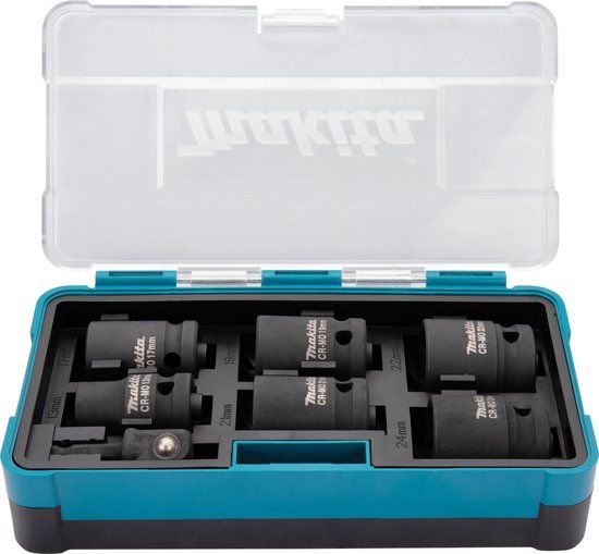 Makita B-69733 7-delige krachtdoppenset in cassette - 1/2"