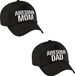 Bellatio Decorations Awesome Mom en Dad petje zwart