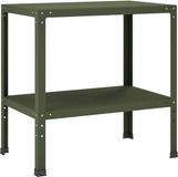 vidaXL Planttafel 60 x 50 x 80 cm Gepoedercoat staal Olijfgroen