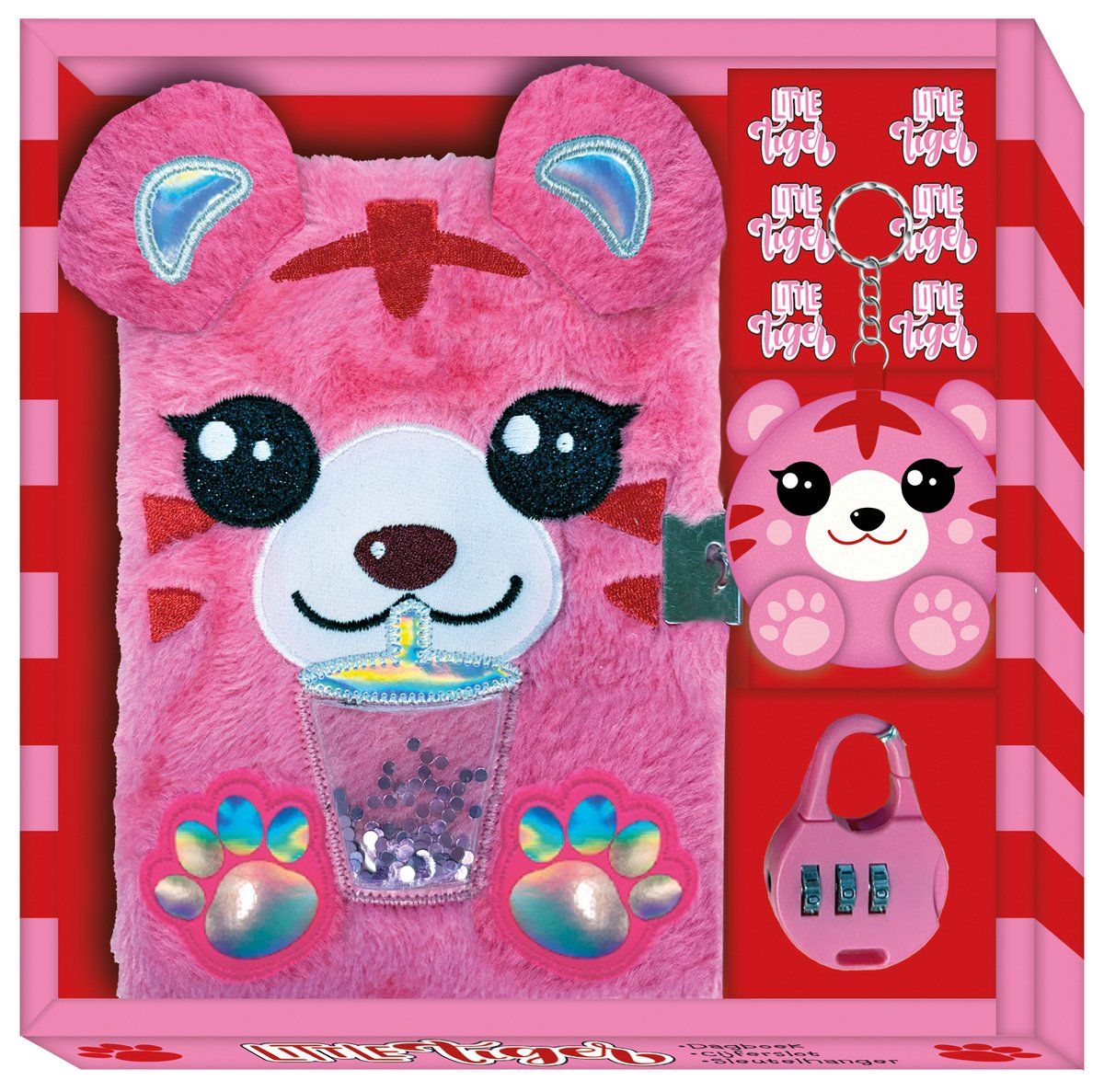 Dagboek Little Tiger Dagboek met slot pluche