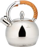 KINGHOFF 3778 - Fluitketel - RVS - 3 liter - houten handvat - Zilverkleurig