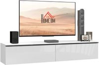HOMCOM TV-meubel - Spaanplaat - 160x35x30cm - Wit