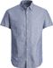 JACK & JONES JJELINEN BLEND SHIRT SS SN JNR Garçon Chemise Manches Courtes Coton Lin Coupe Droite Denim Délavé