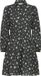 b.young BYXHEKO DRESS Dames Jurk Lange Mouw Katoen BLACK FLORAL Dierenprint Maat 34