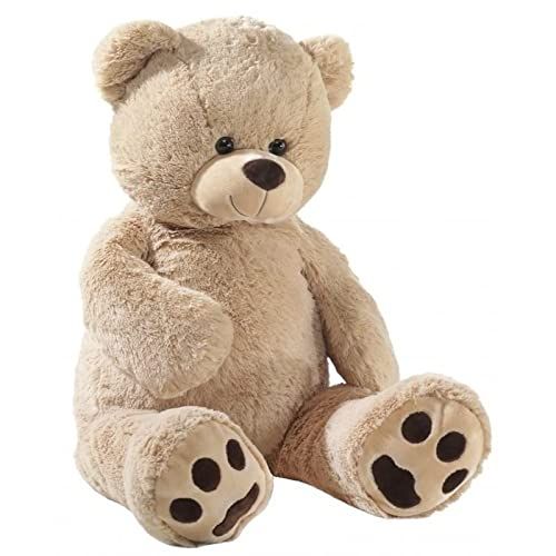 Grote pluche knuffelbeer beige 100 cm - 8719538578364