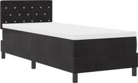 vidaXL Boxspringbed met matras Zwart 80 x 200 cm Fluweel