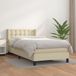 Maison Exclusive - Sommier à lattes de lit avec matelas crème 90x200 cm similicuir