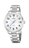 Festina Herenhorloge Analoog van Roestvrij Staal 316l Zilverkleurig