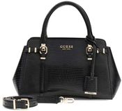 GUESS Leona Multi Compartment Satchel Black zwart