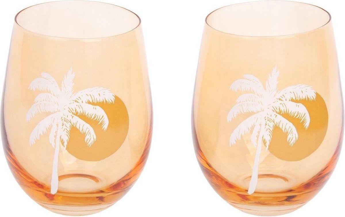 Sunnylife Cheers Set van 2 Glazen Desert Palms - 9339296051245