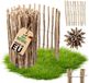 Floranica hazelaar kastanje schutting 5m lang x 120cm hoog 4-6cm afstand tussen latten, rollenschutting, tuinafzetting, hondenhek, houten schutting